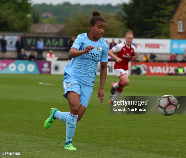 Nikita Parris of Manchester City WFC during Women's Super League 1 match between Arsenal against Manchester City Ladies at Meadow Park Borehamwood FC...