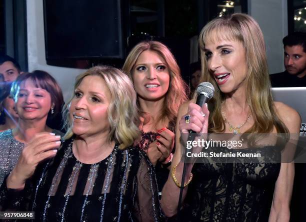 Soraya Refoua, Susan Dell and guests attend Alexa Dell and Harrison Refoua's engagement celebration at Ysabel on May 12, 2018 in West Hollywood,...