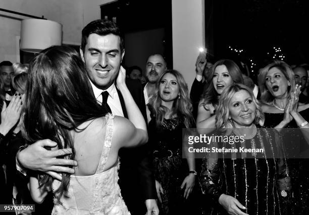 Harrison Refoua, Alexa Dell and guests attend their engagement celebration at Ysabel on May 12, 2018 in West Hollywood, California.