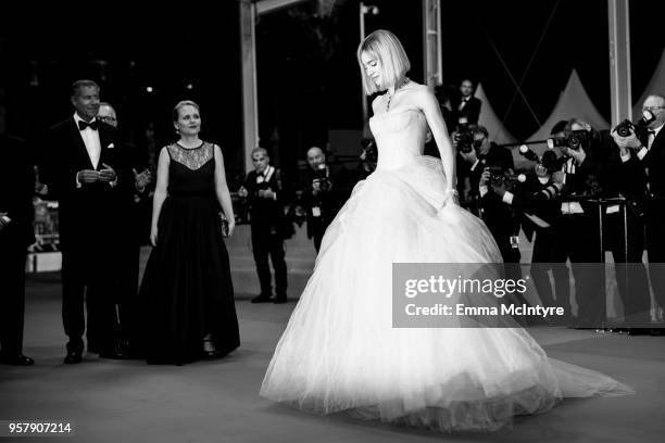 Actress Sofia Boutella attends the screening of 'Farenheit 451' during the 71st annual Cannes Film Festival at on May 12, 2018 in Cannes, France.