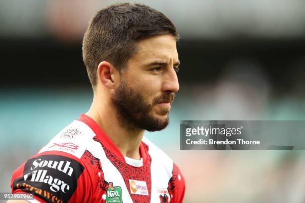 Ben Hunt of the Dragons looks on during the round 10 NRL match between the South Sydney Rabbitohs and the St George Illawarra Dragons at ANZ Stadium...