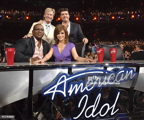 Nigel Lythgoe, Simon Cowell, Randy Jackson and Paula Abdul