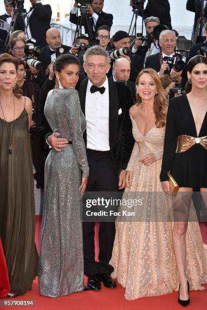 Tina Kunakey 52nd), Vincent Cassel and guests attend the screening of "Girls Of The Sun " during the 71st annual Cannes Film Festival at Palais des...