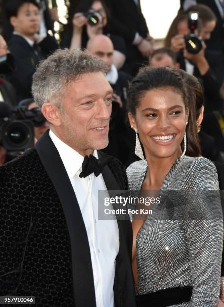 Tina Kunakey and Vincent Cassel attend the screening of "Girls Of The Sun " during the 71st annual Cannes Film Festival at Palais des Festivals on...