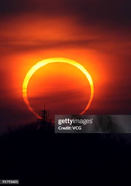 The Annular Solar Eclipse occurs on January 15, 2010 in Qingdao, Shandong Province of China. The eclipse, which first became visible in Tamil Nadu...