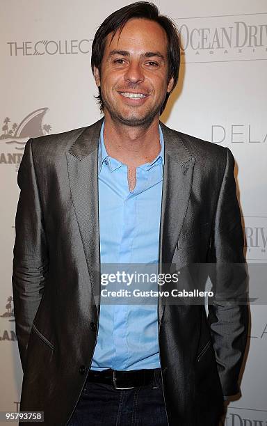 Tennis player Heinz Haas arrives at Ocean Drive Magazine's 17th Anniversary Party on January 14, 2010 in Miami Beach, Florida.