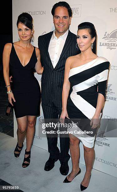 Alicia Piazza, Mike Piazza and Kim Kardashian arrives at Ocean Drive Magazine's 17th Anniversary Party on January 14, 2010 in Miami Beach, Florida.