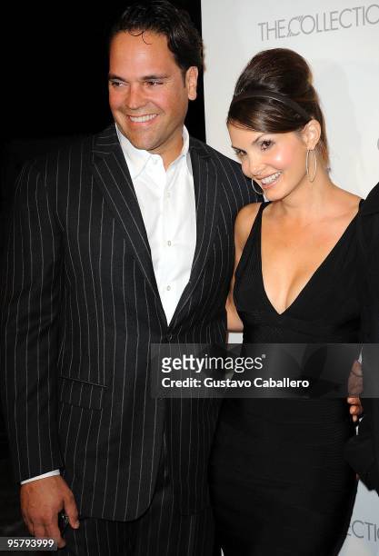 Mike Piazza and Alicia Piazza arrive at Ocean Drive Magazine's 17th Anniversary Party on January 14, 2010 in Miami Beach, Florida.