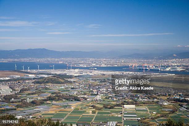 tahara city and mikawa bay - atsumi stock pictures, royalty-free photos & images