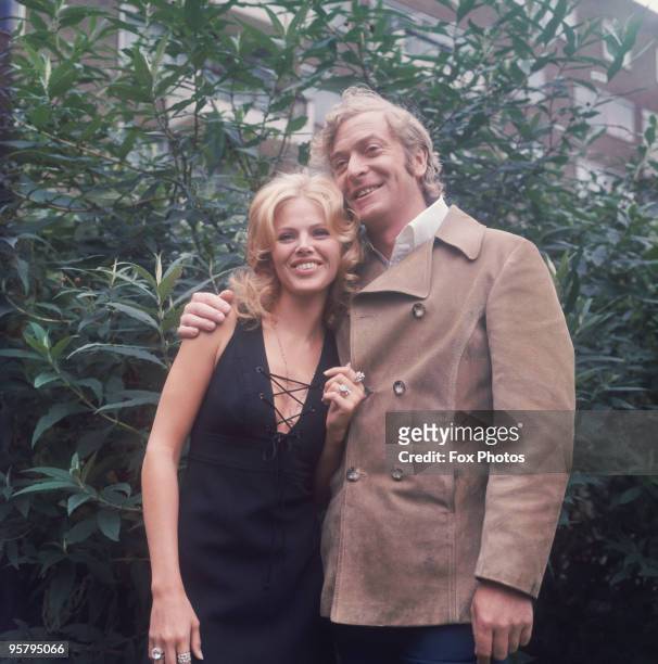 English actor Michael Caine and Swedish actress Britt Ekland, who co-star in the British gangster thriller 'Get Carter', circa 1971.