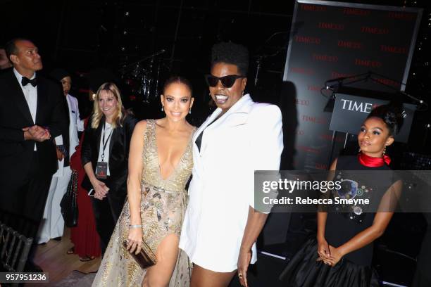 Alex Rodriguez, Jennifer Lopez, Leslie Jones, and Yara Shahidi attend the Time 100 Gala at Jazz at Lincoln Center on April 24, 2018 in New York, New...