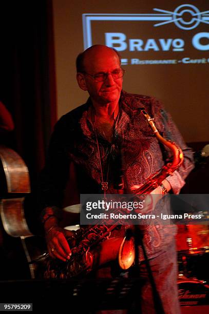 Musician Dave Liebman performs at Bravo Caffe Jazz Club on January 13, 2010 in Bologna, Italy.