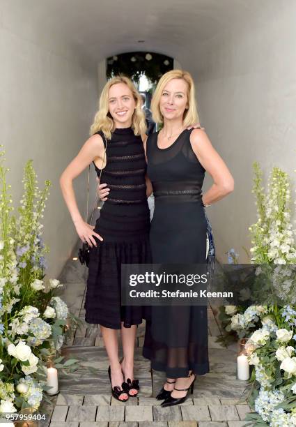 Lynn Bradshaw and guest attend Alexa Dell and Harrison Refoua's engagement celebration at Ysabel on May 12, 2018 in West Hollywood, California.
