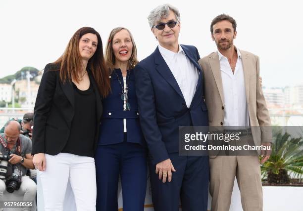 Producer Samanta Gandolfi Branca, Donata Wenders, director Wim Wenders and actor Ignazio Oliva attend the photocall for "Pope Francis - A Man Of His...
