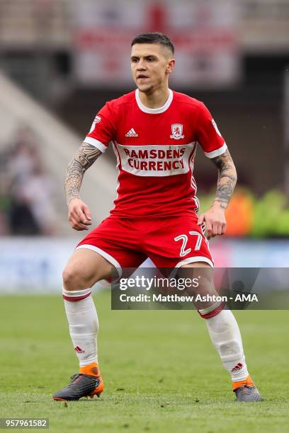 Muhamed Besic of Middlesbrough during the Sky Bet Championship Play Off Semi Final First Leg match between Middlesbrough and Aston Villa at Riverside...