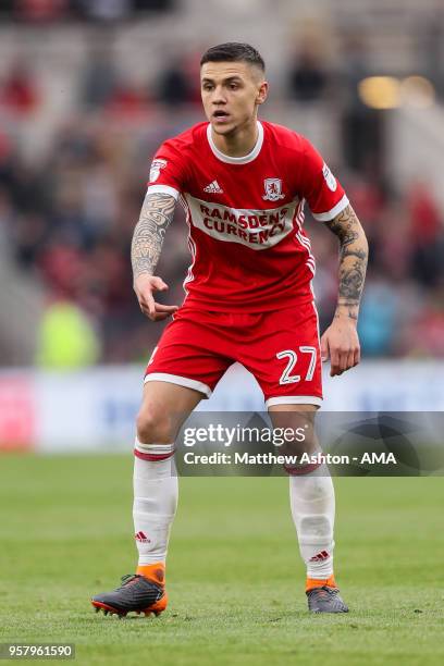 Muhamed Besic of Middlesbrough during the Sky Bet Championship Play Off Semi Final First Leg match between Middlesbrough and Aston Villa at Riverside...