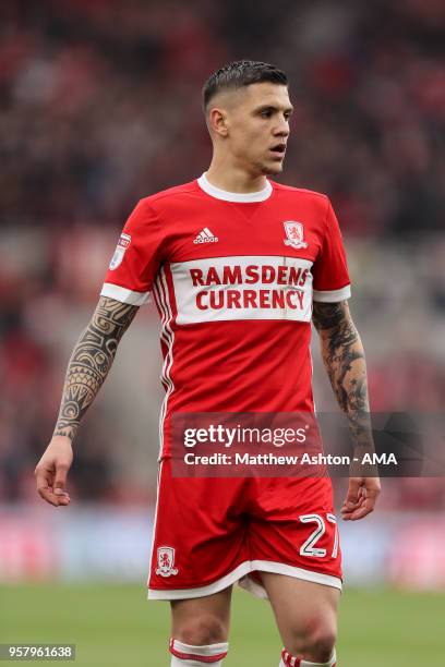 Muhamed Besic of Middlesbrough during the Sky Bet Championship Play Off Semi Final First Leg match between Middlesbrough and Aston Villa at Riverside...