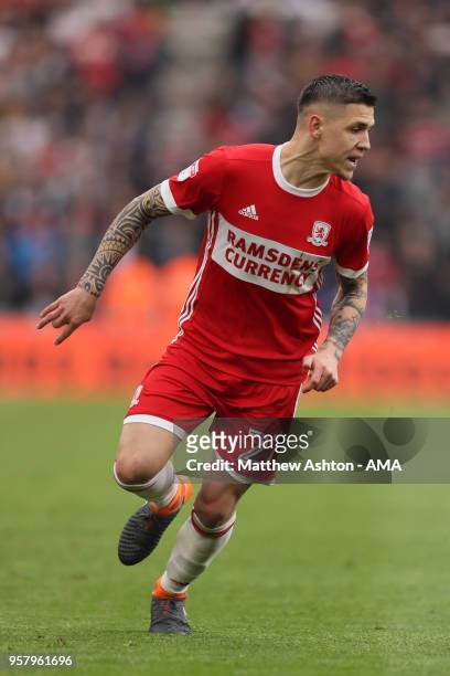 Muhamed Besic of Middlesbrough during the Sky Bet Championship Play Off Semi Final First Leg match between Middlesbrough and Aston Villa at Riverside...