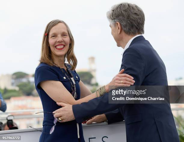 Director Wim Wenders and his wife Donata Wenders attend the photocall for "Pope Francis - A Man Of His Word" during the 71st annual Cannes Film...