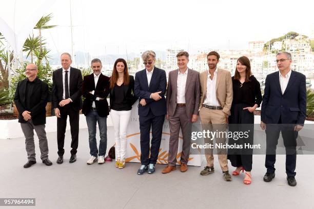 Producers Andrea Gambetta, Stefano D'Agostino, Alessandro Lo Monaco and Samanta Gandolfi Branca, director Wim Wenders, writer David Rosier, actor...