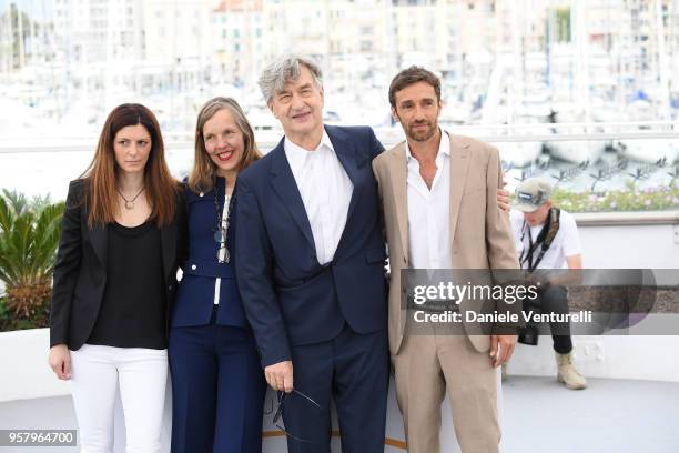 Producer Samanta Gandolfi Branca, Donata Wenders, director Wim Wenders and actor Ignazio Oliva attend the photocall for the "Pope Francis - A Man Of...