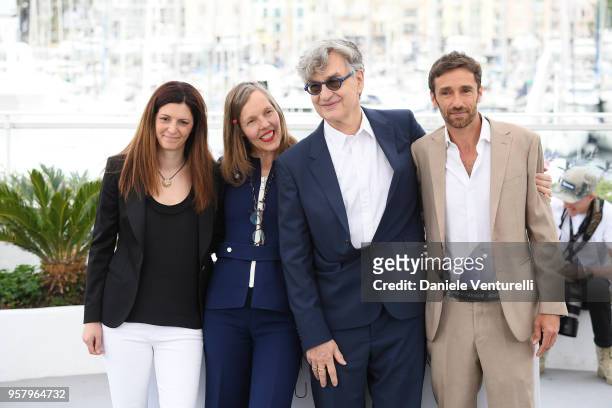 Producer Samanta Gandolfi Branca, Donata Wenders, director Wim Wenders and actor Ignazio Oliva attend the photocall for the "Pope Francis - A Man Of...