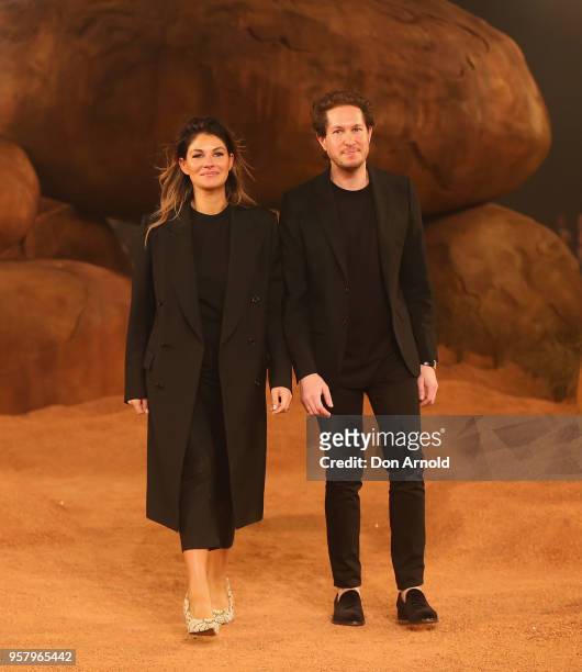 Camilla Freeman-Topper and Marc Freeman receive applause during the Mercedes-Benz Presents Camilla And Marc show at Mercedes-Benz Fashion Week Resort...