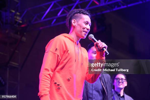 Jeremy Lin performs at Identity LA 2018 at Los Angeles Grand Park on May 12, 2018 in Los Angeles, California.