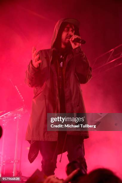 Musician Mike Shinoda of Linkin Park performs at Identity LA 2018 at Los Angeles Grand Park on May 12, 2018 in Los Angeles, California.