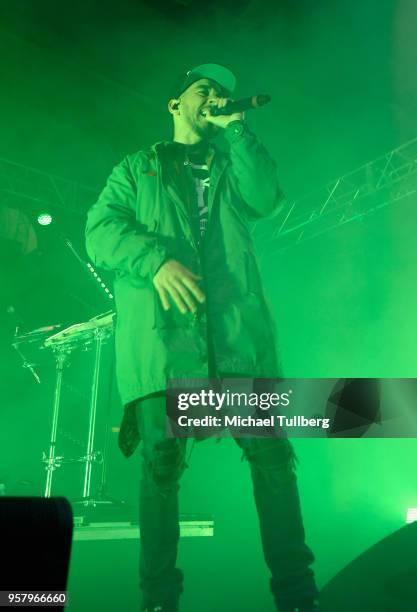 Musician Mike Shinoda of Linkin Park performs at Identity LA 2018 at Los Angeles Grand Park on May 12, 2018 in Los Angeles, California.
