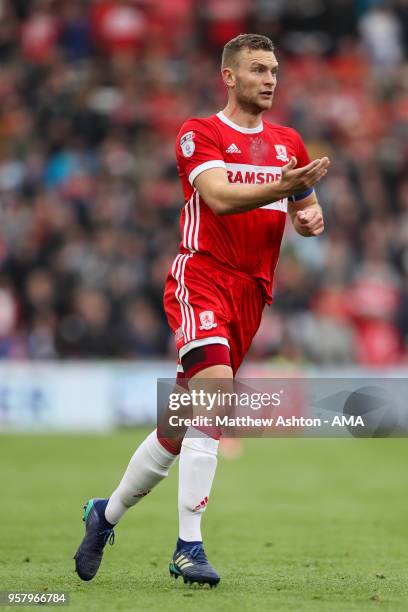 Benjamin Gibson of Middlesbrough during the Sky Bet Championship Play Off Semi Final First Leg match between Middlesbrough and Aston Villa at...
