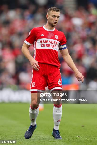 Benjamin Gibson of Middlesbrough during the Sky Bet Championship Play Off Semi Final First Leg match between Middlesbrough and Aston Villa at...