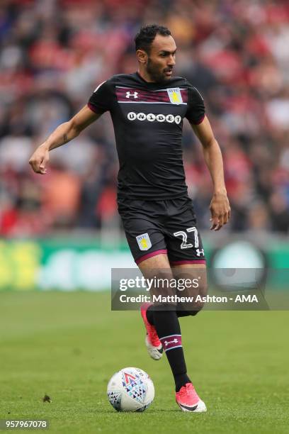 Ahmed Elmohamady of Aston Villa during the Sky Bet Championship Play Off Semi Final First Leg match between Middlesbrough and Aston Villa at...