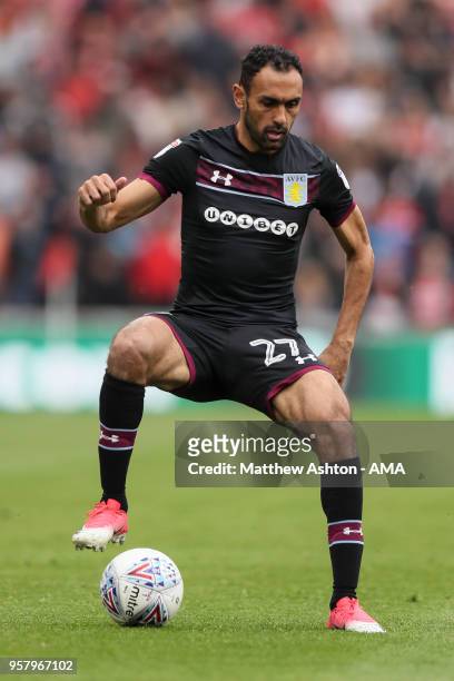 Ahmed Elmohamady of Aston Villa during the Sky Bet Championship Play Off Semi Final First Leg match between Middlesbrough and Aston Villa at...