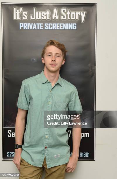 Actor Joey Luthman attends world premiere of Allisyn Ashley Arm's "It's Just A Story" at Gray Studios on May 12, 2018 in San Diego, California.