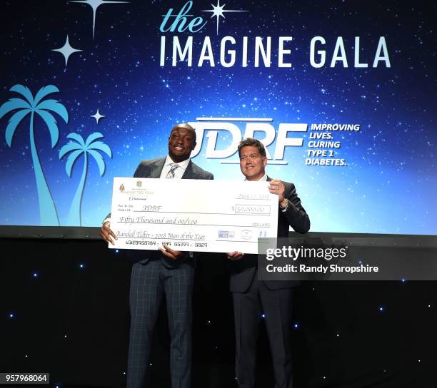 Player Randall Telfer and Frank Buckley attend JDRF Los Angeles chapter 2018 Imagine Gala at The Beverly Hilton Hotel on May 12, 2018 in Beverly...