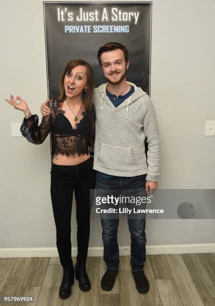 Actor/director Allisyn Ashley Arm and Bryan Morrison attend world premiere of Allisyn Ashley Arm's "It's Just A Story" at Gray Studios on May 12,...