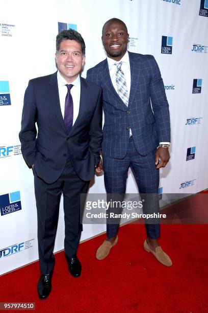 Frank Buckley and NFL player Randall Telfer attend JDRF Los Angeles chapter 2018 Imagine Gala at The Beverly Hilton Hotel on May 12, 2018 in Beverly...