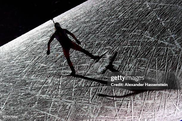 An athlete competes during the Women's 4 x 6km Relay in the e.on Ruhrgas IBU Biathlon World Cup on January 15, 2010 in Ruhpolding, Germany.