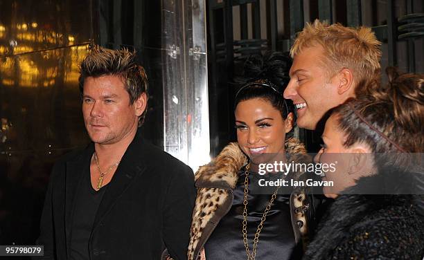 Phil Turner and Katie Price attend the 'Legally Blonde' Heart FM Gala at the Savoy Theatre on January 15, 2010 in London, England.