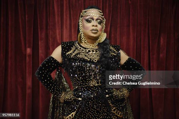 Kennedy Davenport poses backstage at RuPaul's DragCon World of Queens at the Orpheum Theatre on May 12, 2018 in Los Angeles, California.