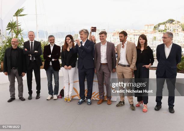 Producers Andrea Gambetta, Stefano D'Agostino, Alessandro Lo Monaco and Samanta Gandolfi Branca, director Wim Wenders, writer David Rosier, actor...