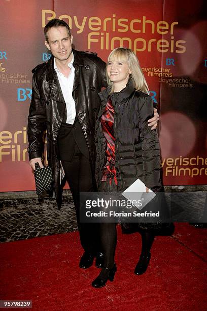 Actor Ralf Bauer and Bojana attend the Bavarian Movie Award 2010 at the Prinzregententheater on January 15, 2010 in Munich, Germany.