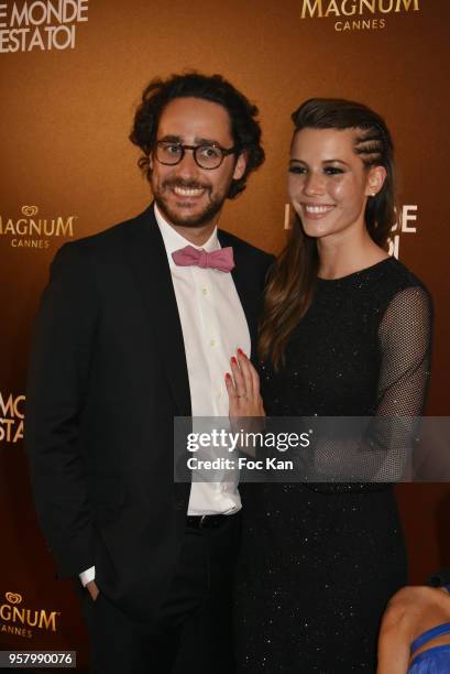 Thomas Hollande and Emilie Broussouloux ttends the "Le Monde Est A Toi" Party during the 71st annual Cannes Film Festival at Magnum Beach on May 12,...