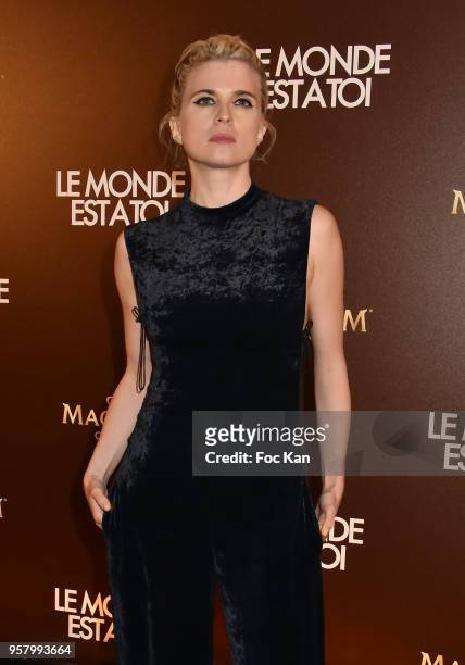 Cecile Cassel attends the "Le Monde Est A Toi" Party during the 71st annual Cannes Film Festival at Magnum Beach on May 12, 2018 in Cannes, France.
