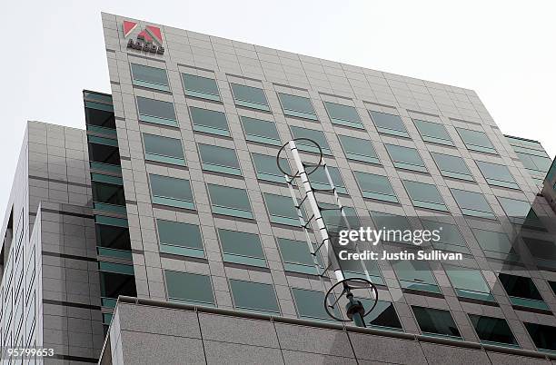 Newly installed wind turbine is seen on the roof of the Adobe Systems headquarters January 15, 2010 in San Jose, California. Adobe Systems has added...