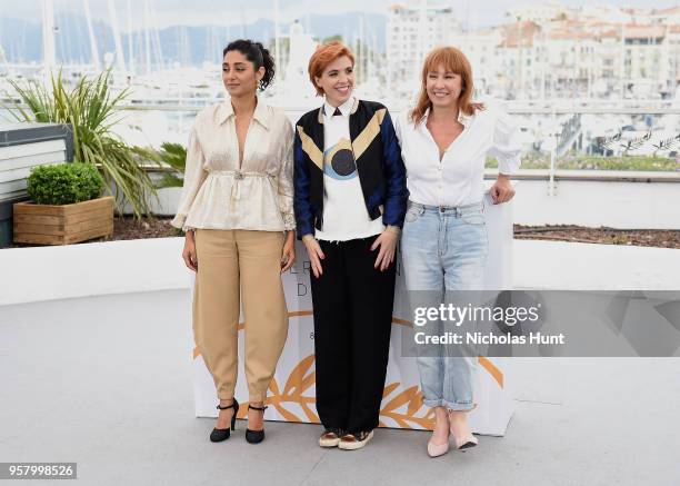 Actress Golshifteh Farahani, director Eva Husson and actress Emmanuelle Bercot attends the photocall for "Girls Of The Sun " during the 71st annual...