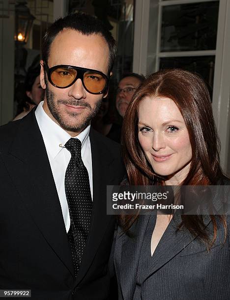 Director Tom Ford and actress Julianne Moore attend the Tenth Annual AFI Awards 2009 reception held at Four Seasons Beverly Hills on January 15, 2010...