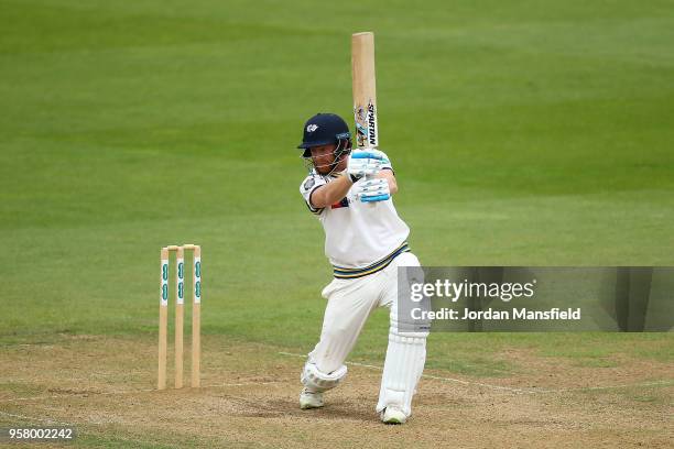 Jonny Bairstow of Yorkshire bats during day three of the Specsavers County Championship Division One match between Surrey and Yorkshire at The Kia...