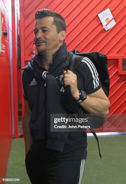 Assistant Manager Rui Faria of Manchester United arrives ahead of the Premier League match between Manchester United and Watford at Old Trafford on...